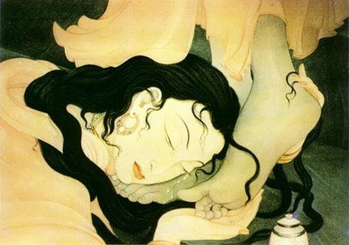 mary-anoints-the-feet-of-jesus-by-frank-wesley